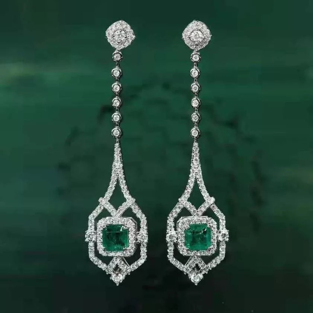 2ct Art Deco Earrings